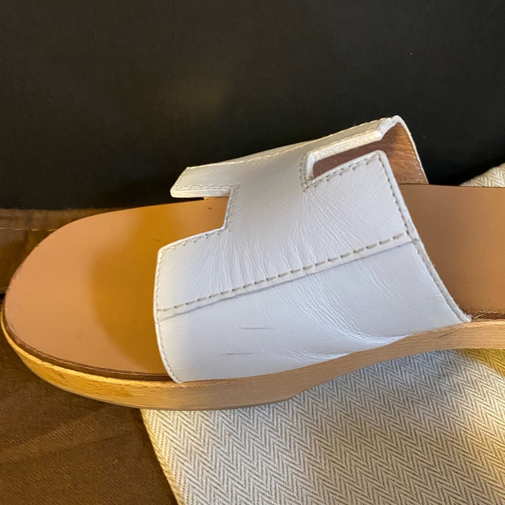 Hermès Oran H logo white sandals size 5 - Picture 5 of 8